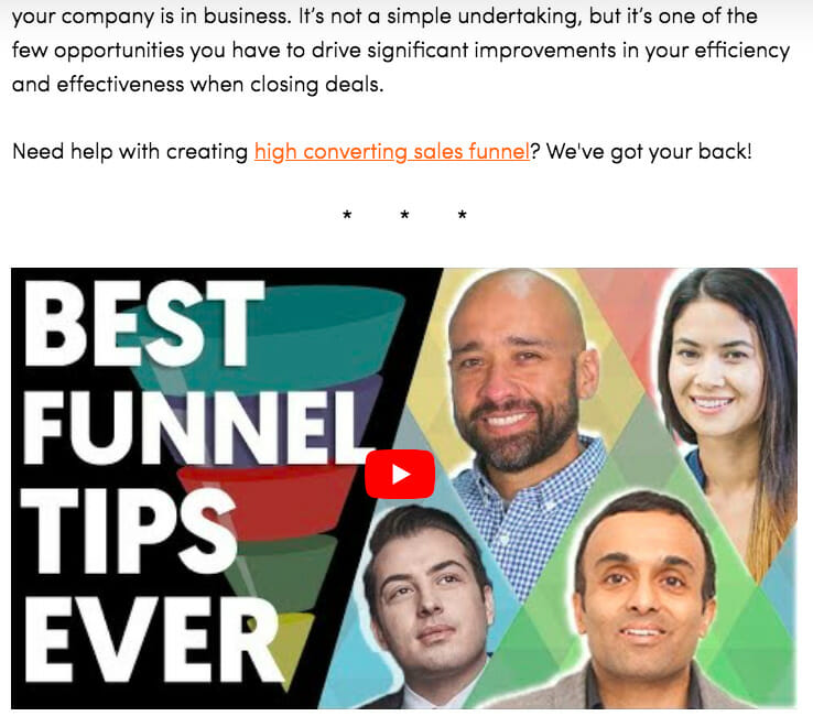 Marketing Funnel - video example